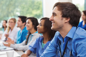 Medizinstudenten in Vorlesung